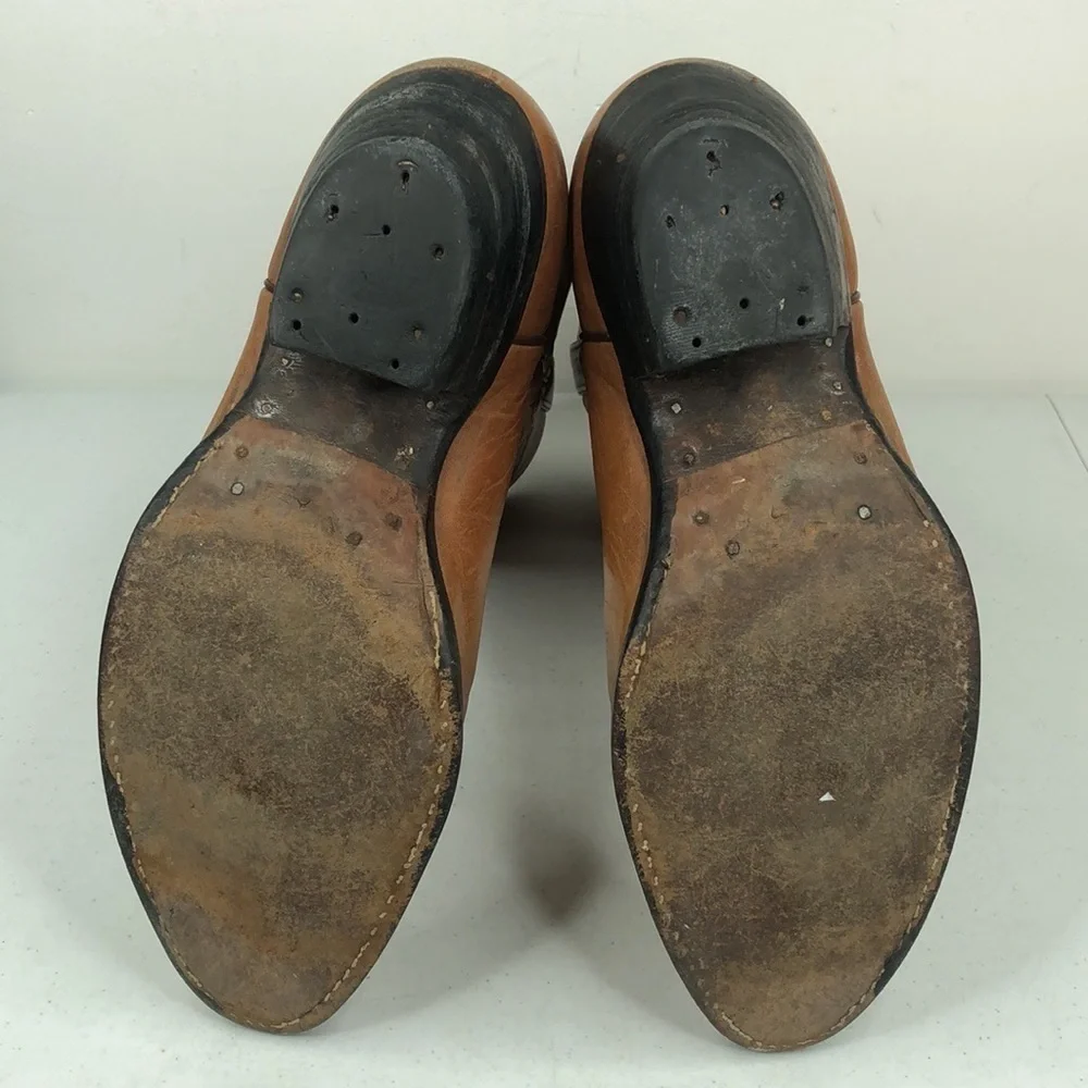 Justin Western Cowboy Honey Leather Boots